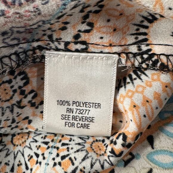 Dana Buchman Medium Top Sleeveless Geometric V-Neck Hi-Low Hem Lightweight Multi - Picture 8 of 9